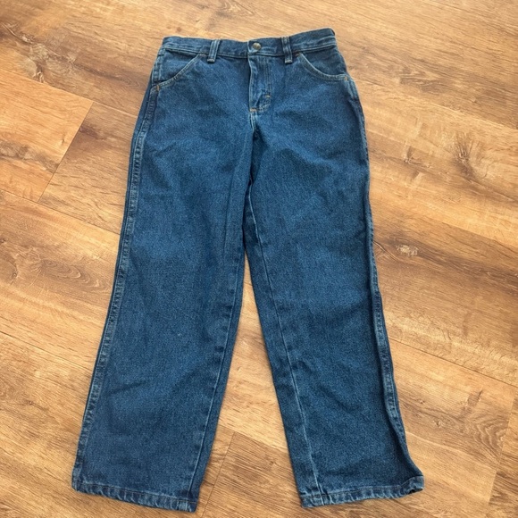 NWT Rustler Boys Relaxed Fit Husky Jeans Size 10 Blue Denim 100% Cotton Durable - Picture 2 of 10